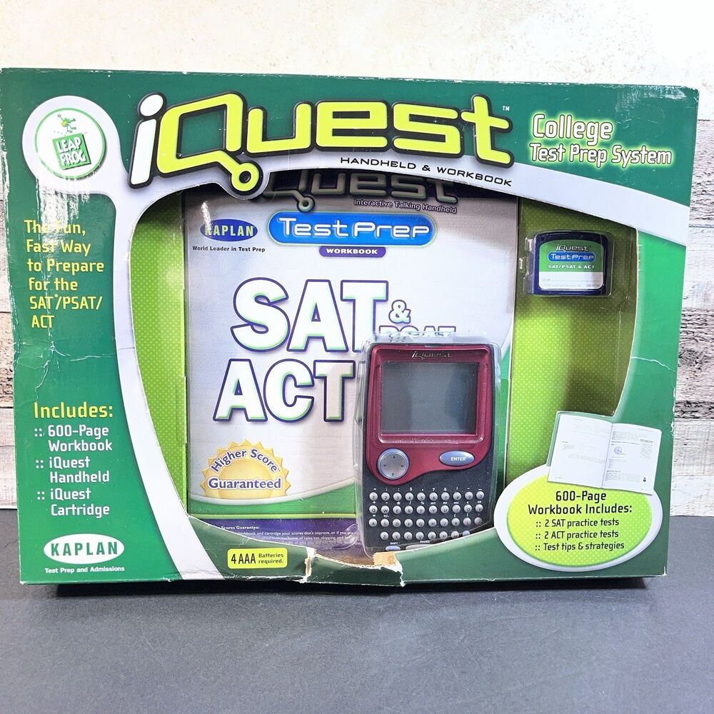 Leap Frog iQuest Kaplan College Test Prep System Workbook Cartridge SAT/ACT New